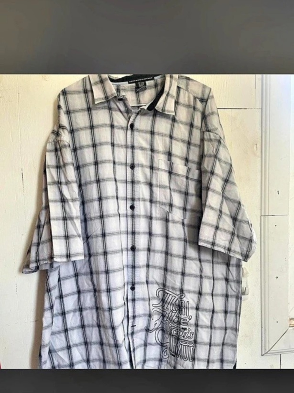 LE JEAN DE MARITHÉ + FRANÇOIS GIRBAUD plaid graphic shirt in
